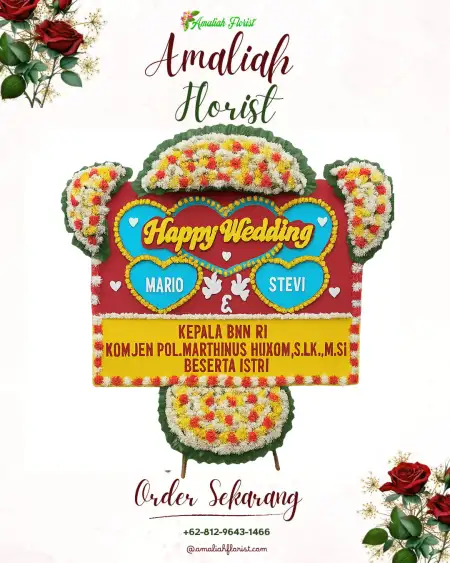 Papan Bunga Pernikahan Sitiarjo